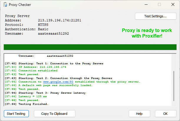 proxifier proxy checker example